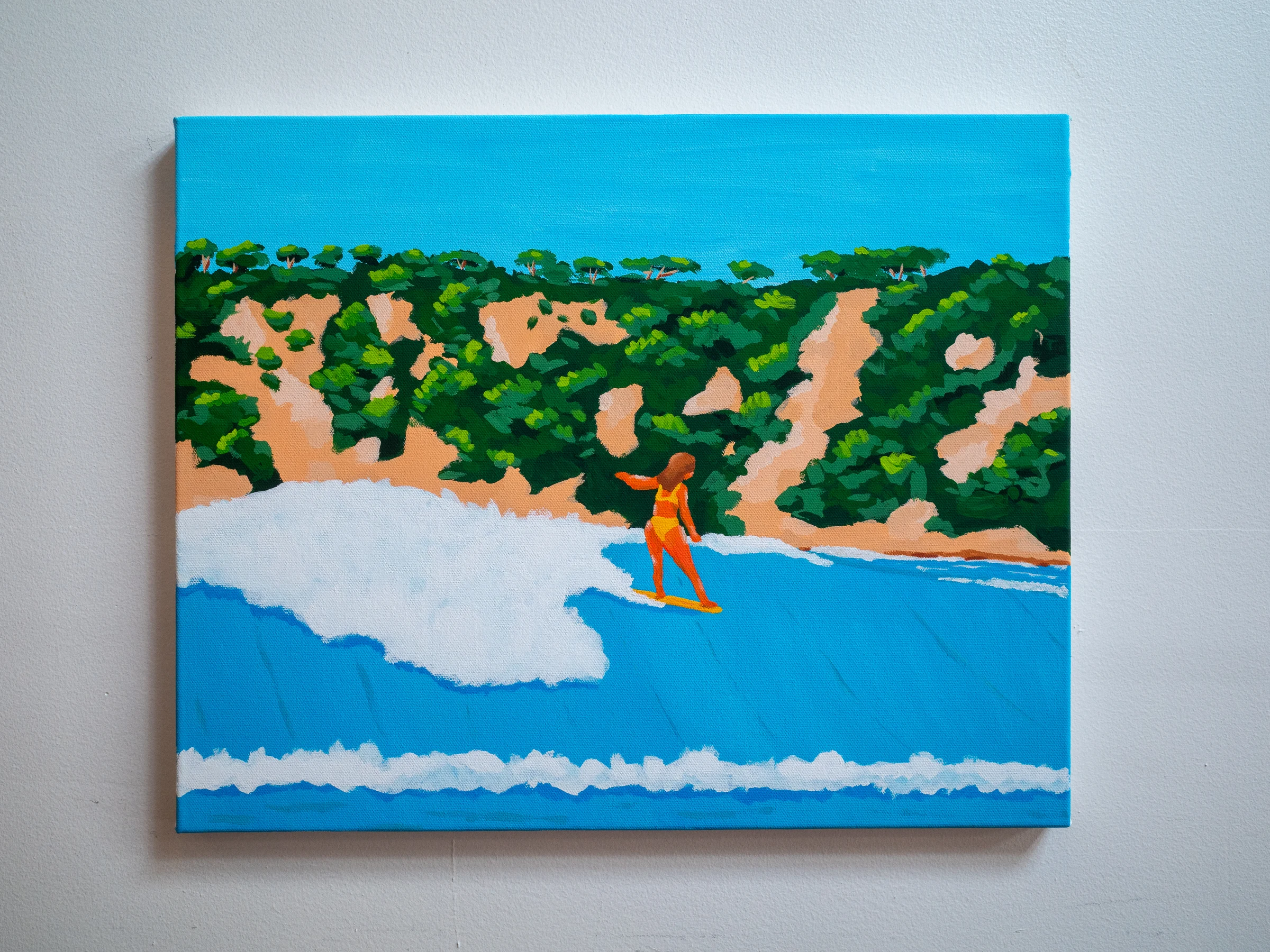 Alimo — Field Notes, Acrylic gouache on canvas, 16x20" in. — Greenroom Festival '26, Greenroom Festival, Yokohama Red Brick Warehouse, Japan 2026