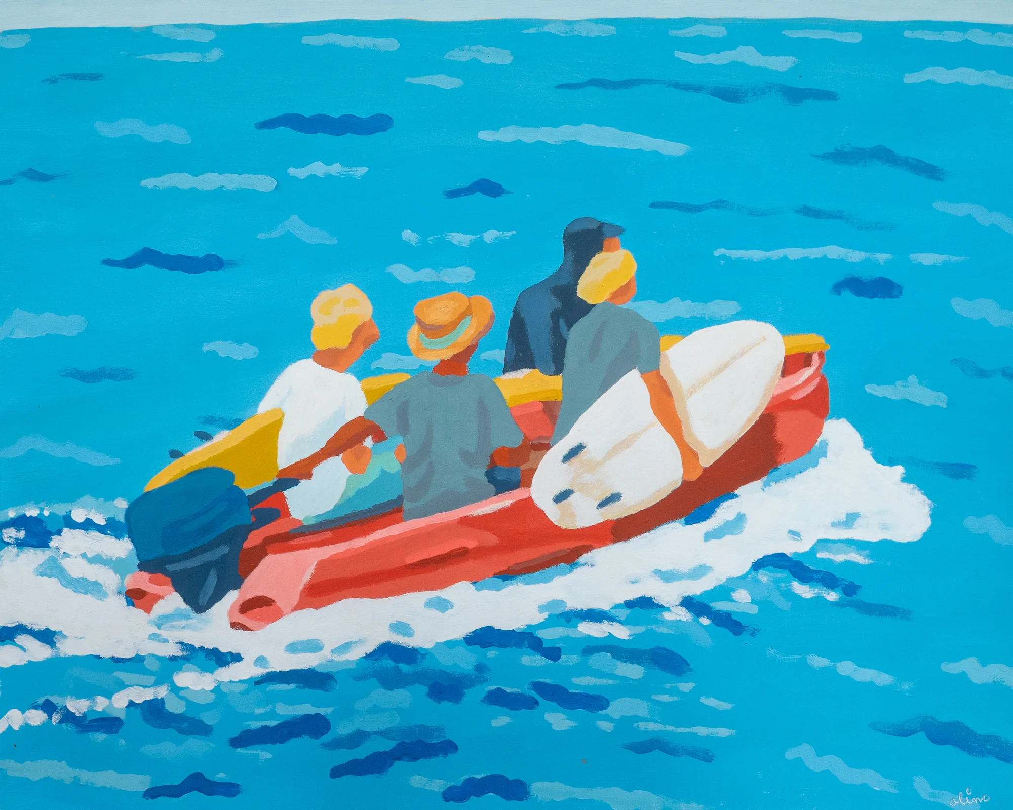 Alimo Open Studio March Drop 2026, surf Indonesia original paintings