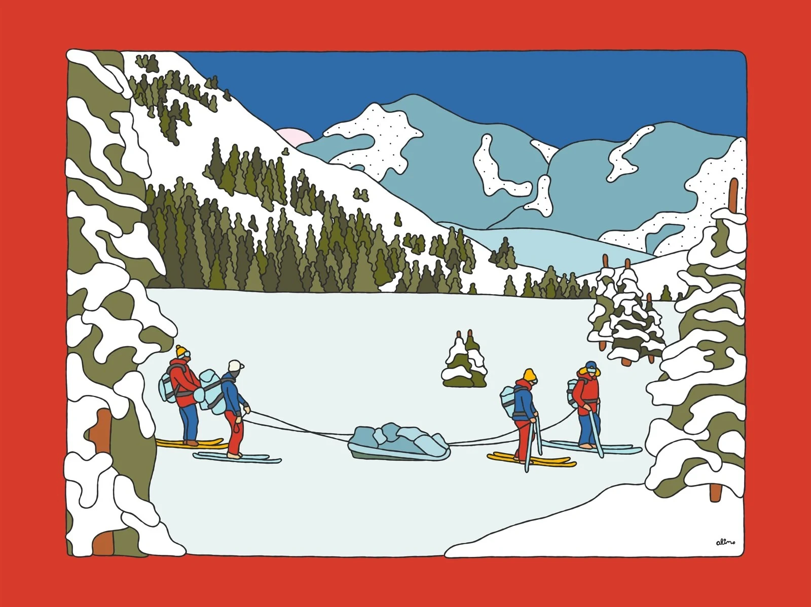 Alimo — Expedition, Digital Edition — Snow Collection, OpenSea, backcountry snowboarding digital art 2022