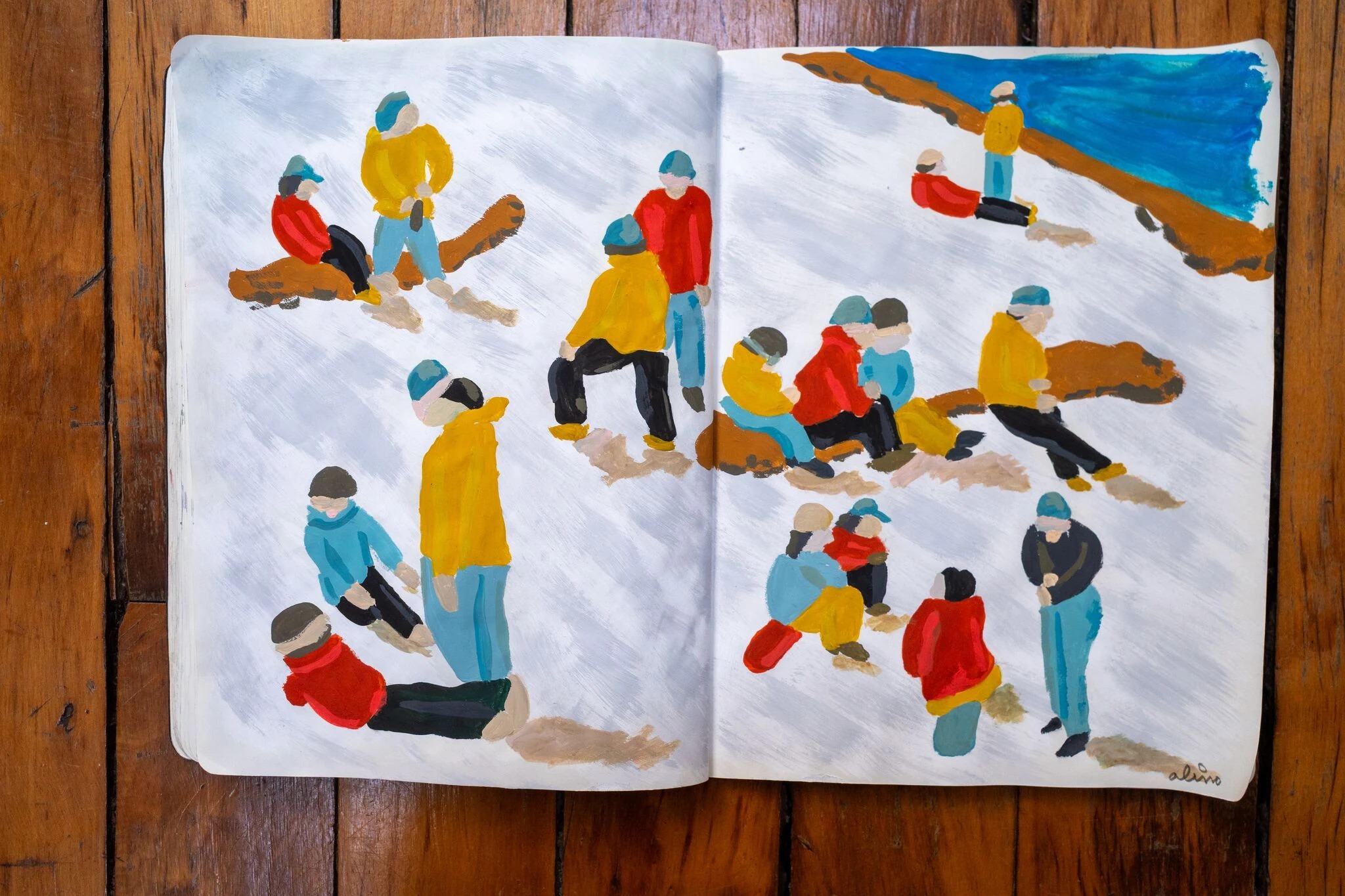 Alimo x Swatch Nines, 2025 — Visual diary — Schilthorn, Switzerland — snowboard art, snowboard wall art, mountain lifestyle art, surf lifestyle brand art, art collaboration by Alimo, post-pop surf artist Brooklyn NY — image 13 of 33