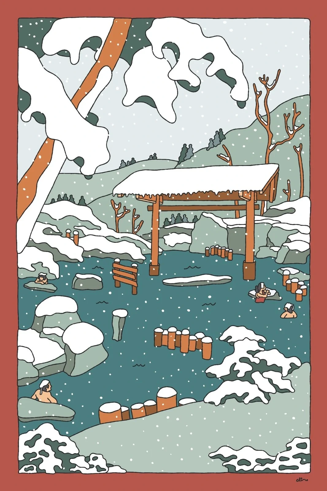 Alimo — Onsen Hot Tub, Digital — Japanuary, Nifty Gateway 2024
