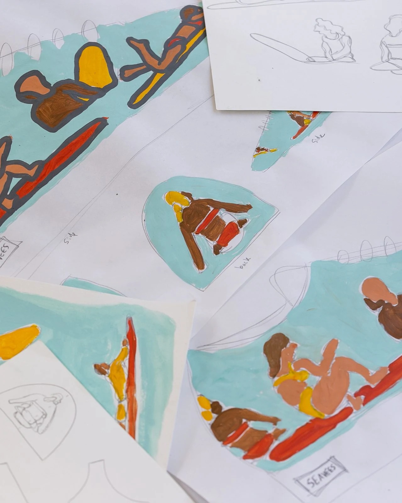 Alimo x SeaVees Shoe Collaboration, 2021 — surf art, surf lifestyle art, ocean wall art, surf lifestyle brand art, art collaboration by Alimo, post-pop surf artist Brooklyn NY — image 5 of 5