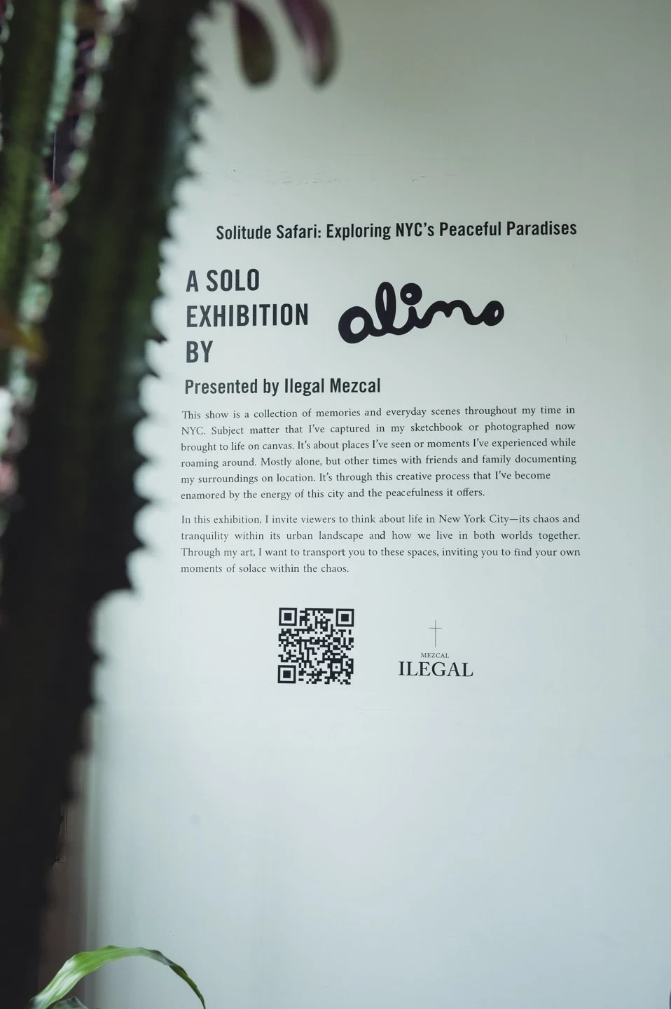 Alimo — Opening Night crowd and guests at gallery — Solitude Safari, Ilegal Mezcal, Greenpoint, NYC 2023