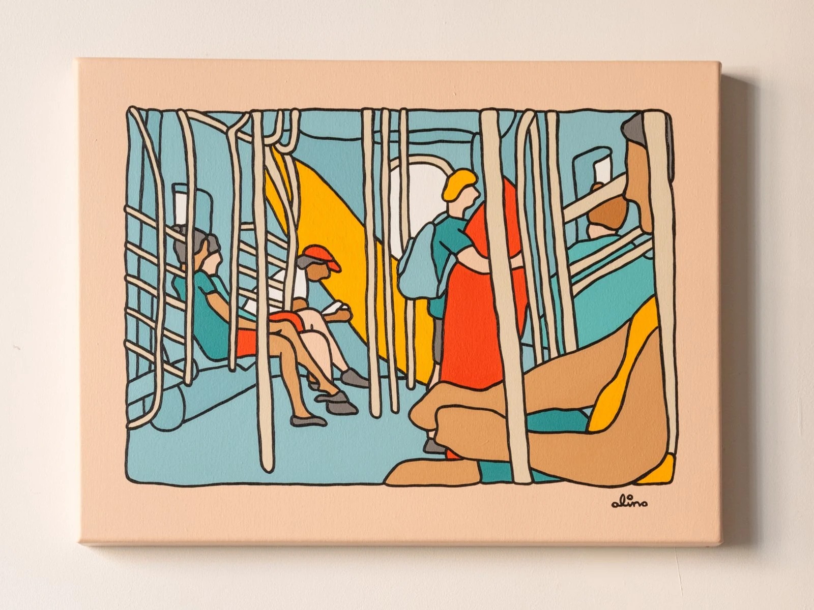 Alimo — Tunnel Vision, Acrylic on canvas, 18 × 24 in. (2023) — original acrylic painting for sale, acrylic on canvas — original painting available